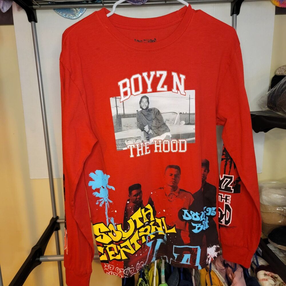 Boyz In The Hood Graphic Tee Red LS - Size Small